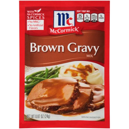 (4 Pack) McCormick Brown Gravy Mix, 0.87 oz