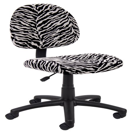 Boss Office Products Zebra Perfect Posture Delubye Modern Home Office Chair without