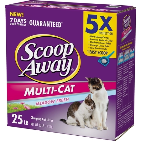 Scoop Away Multi-Cat Clumping Cat Litter, Scented, 25 (Best Cat Litter Box No Smell)