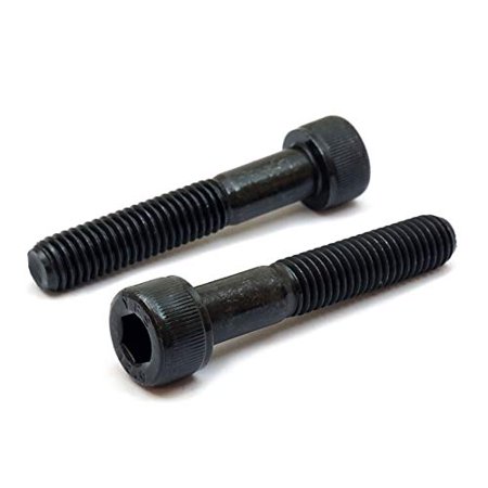 Screw Cap Closure (10) M6-1.00 x 120mm (PT) - Socket Head Caps Screws, Class 12.9 Alloy Steel w Black Oxide, DIN 912 / ISO 4762, Hex (Allen) Key Drive - MonsterBolts (10, M6 x 120mm) ()