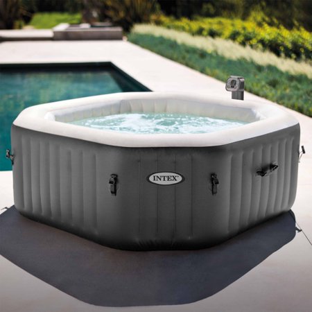 Intex 120 Bubble Jets 4-Person Octagonal Portable Inflatable Hot Tub (Best 2 Person Hot Tub)