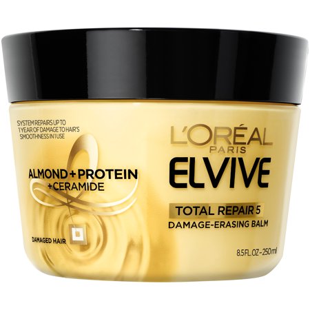 L'Oreal Paris Elvive Total Repair 5 Damage-Erasing Balm 8.5 FL (Best Conditioning Treatment For Chemically Damaged Hair)