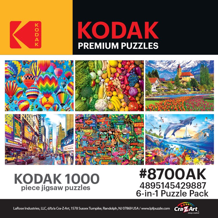 6-Pack Kodak 1000-Pieces Jigsaw Puzzles