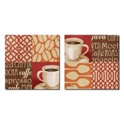 Coffee Themed Kitchen Decor Por Cup Of Joe Vintage Coffee Quartrefoil Print Posters Kitchen Decor Two 12x12 Poster