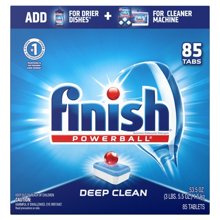 Finish All in 1 Powerball Fresh, 85ct, Dishwasher Detergent (Best Dishwasher Tablets For Bosch)