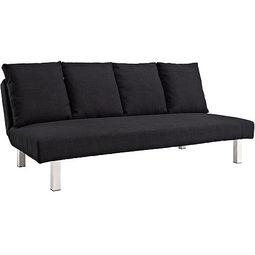 Casey Low Back/Deep Seat Futon, Black Linen