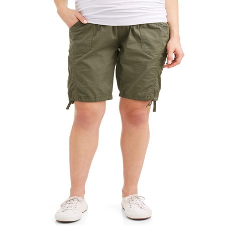 Maternity Underbelly Stretch Poplin Bermuda Shorts - Available in Plus Sizes