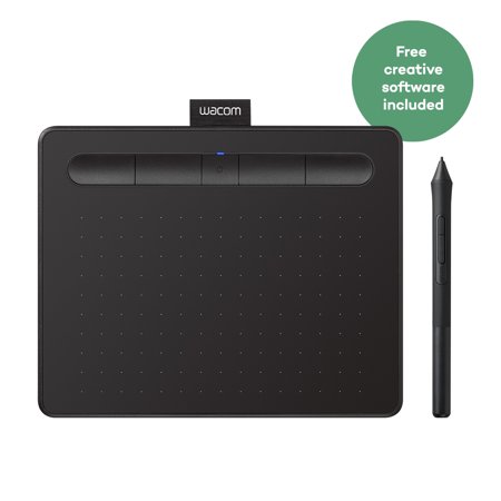 Wacom Intuos Creative Pen Tablet with Bluetooth, Various Sizes and Colors (CTL4100WLK0), Includes Free Corel Software