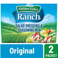 (3 Pack) Hidden Valley Original Ranch Salad Dressing & Seasoning Mix, Gluten Free - 2 Packets