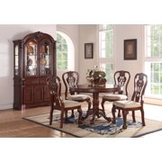 Cherry Wood Dining Room Tables Formal Traditional Dining Room 5pc Set Cherry Wood Finish Round Table Accent Fl Pattern