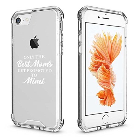 For Apple iPhone Clear Shockproof Bumper Case Hard Cover The Best Moms Get Promoted To Mimi (White for iPhone