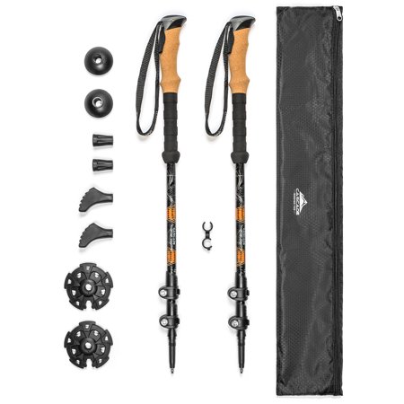 - Cascade Mountain Tech Quick Lock Aluminum Trekking Poles with Cork Grip