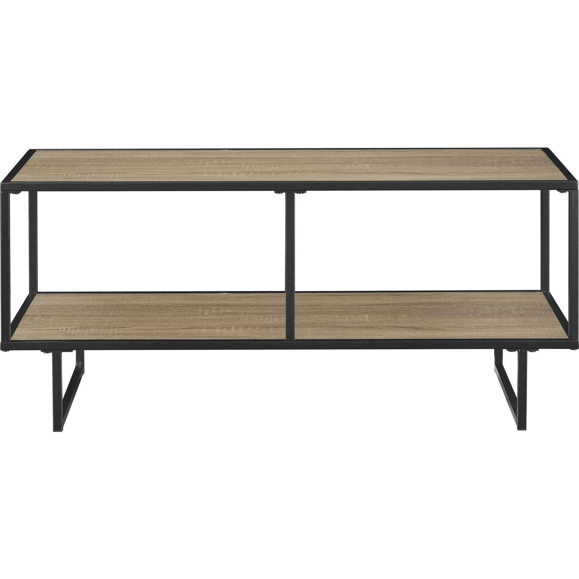 Emmett Sonoma TV Stand/Coffee Table with Metal Frame for TVs up to 42'', Oak/Gunmetal Gray