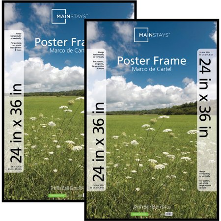 Mainstays 24x36 Basic Poster & Picture Frame, Black, Set of