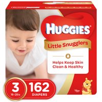 HUGGIES Little Snugglers Diapers (Choose Size and Count) Size 3, 162 Diapers