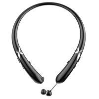 Bluetooth Headphones Retractable Earphones Neckband Sport Wireless Earbuds Stereo Waterproof Noise Cancelling Headsets with Mic for iPhone Samsung iPad