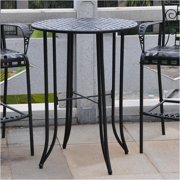 Bar Height Patio Sets Pemberly Row Iron Antique Black Bar Height Patio Table