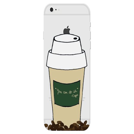 Do It Yourself Phone Case Coffee Cup ?You Can Do It? Image Picture Icon Cute Food Phone Case Clear - For Apple iPhone - Samsung Galaxy - Note ()