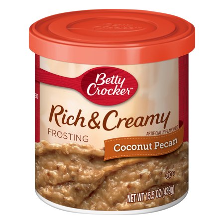 (5 Pack) Betty Crocker Rich and Creamy Coconut Pecan Frosting, 15.5 (Best Frosting For Cake Decorating)