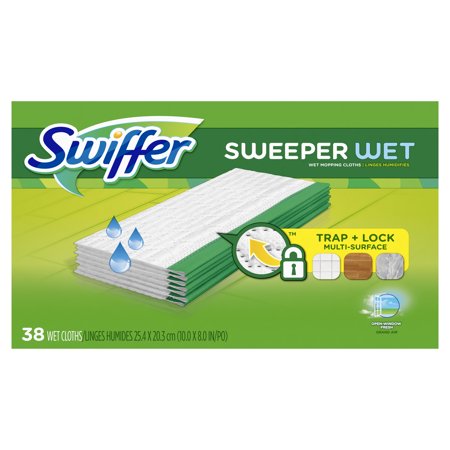 Swiffer Sweeper Wet Mopping Cloths, Multi Surface Refills, Open Window Fresh, 38 (Best Cloth To Use For Cleaning Windows)