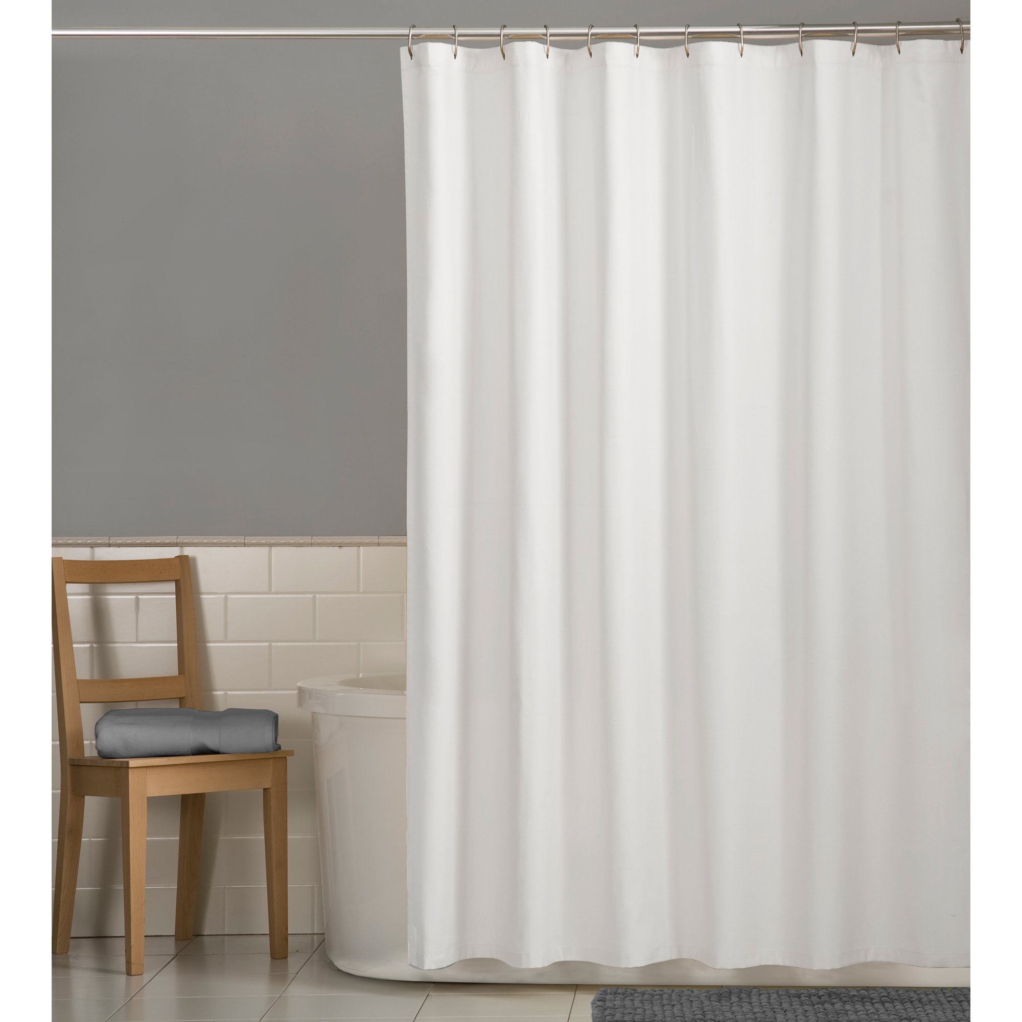 Mainstays Water Repellent 70 X 72 Fabric Shower Curtain Or Liner