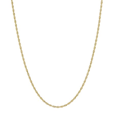 - 10KT Yellow Gold 1.5mm Rope Chain, 24