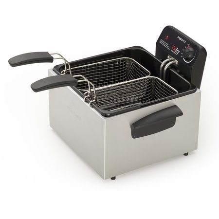 - Presto Stainless Steel Dual Basket Profry Immersion Element Deep Fryer