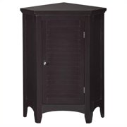 Corner Cabinets Bowery Hill 1 Door Corner Floor Cabinet In Dark Espresso