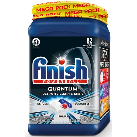 Finish Quantum 82ct, Dishwasher Detergent Tabs, Ultimate Clean & (Best Dishwasher Pods For Hard Water)