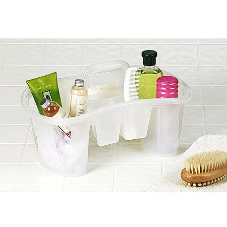Clawfoot Bathtub Caddy - Unique Compartmentalized Bath Caddy, Iced White