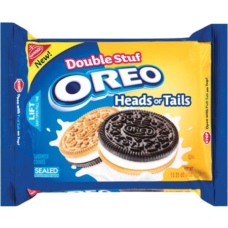 Oreo Double Stuf Heads Or Tails Sandwich Cookies