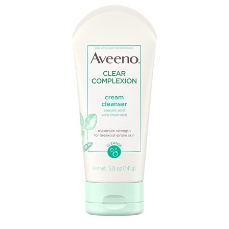 Complexion Matt - Aveeno Clear Complexion Cream Cleanser with Salicylic Acid, 5 fl. oz