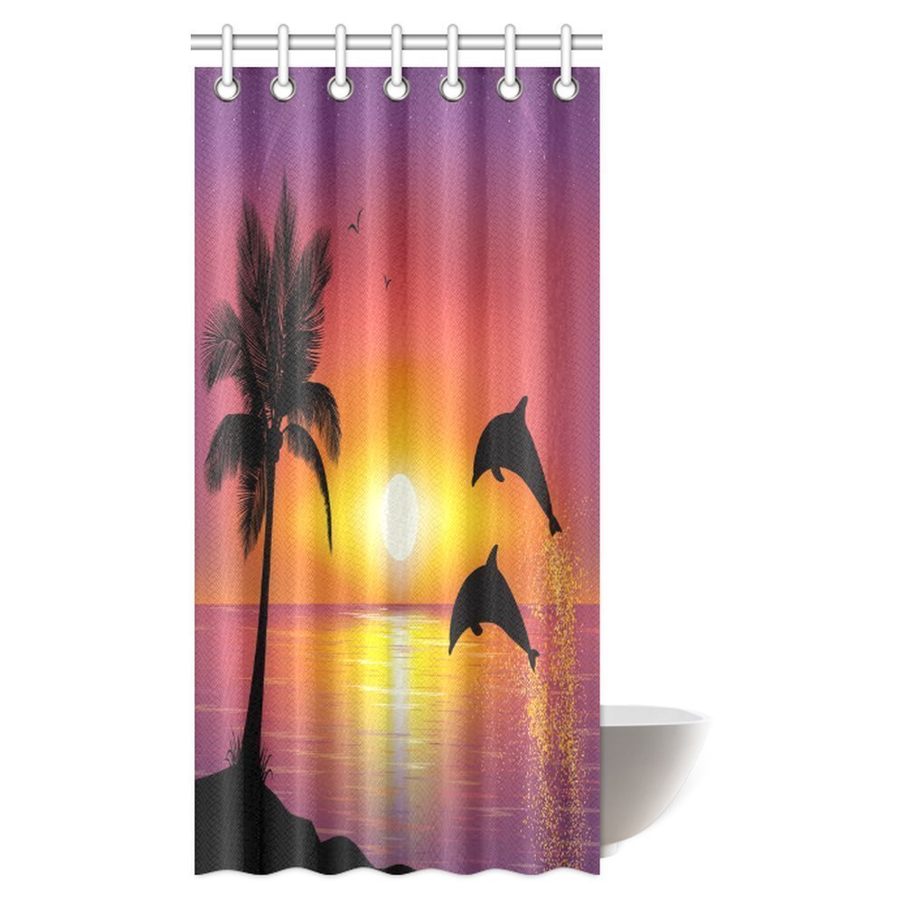 Bathroom Accessories Whale Shower Curtain Sketch Art Style Whales