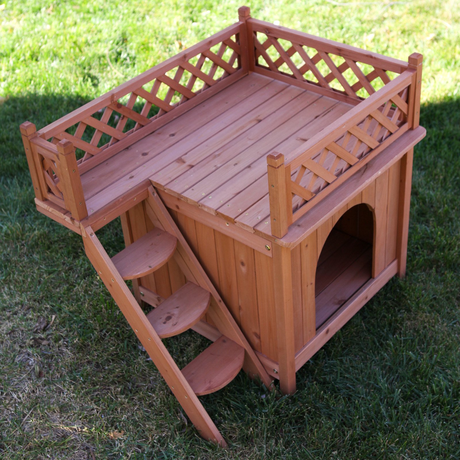 merry products room with a view wood dog & cat house