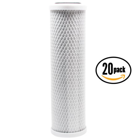 20 Pack Wd Caviar - 20-Pack Replacement Water Depot WD RO 3S Activated Carbon Block Filter - Universal 10 inch Filter for Water Depot 3 Stage Reverse Osmosis System - Denali Pure Brand