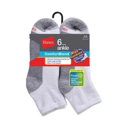 Hanes Men's Comfortblend Ankle Socks 6-Pack