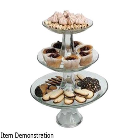 Anchor Hocking Presence Glass 3 Tier Cake Stand Set - Walmart.com