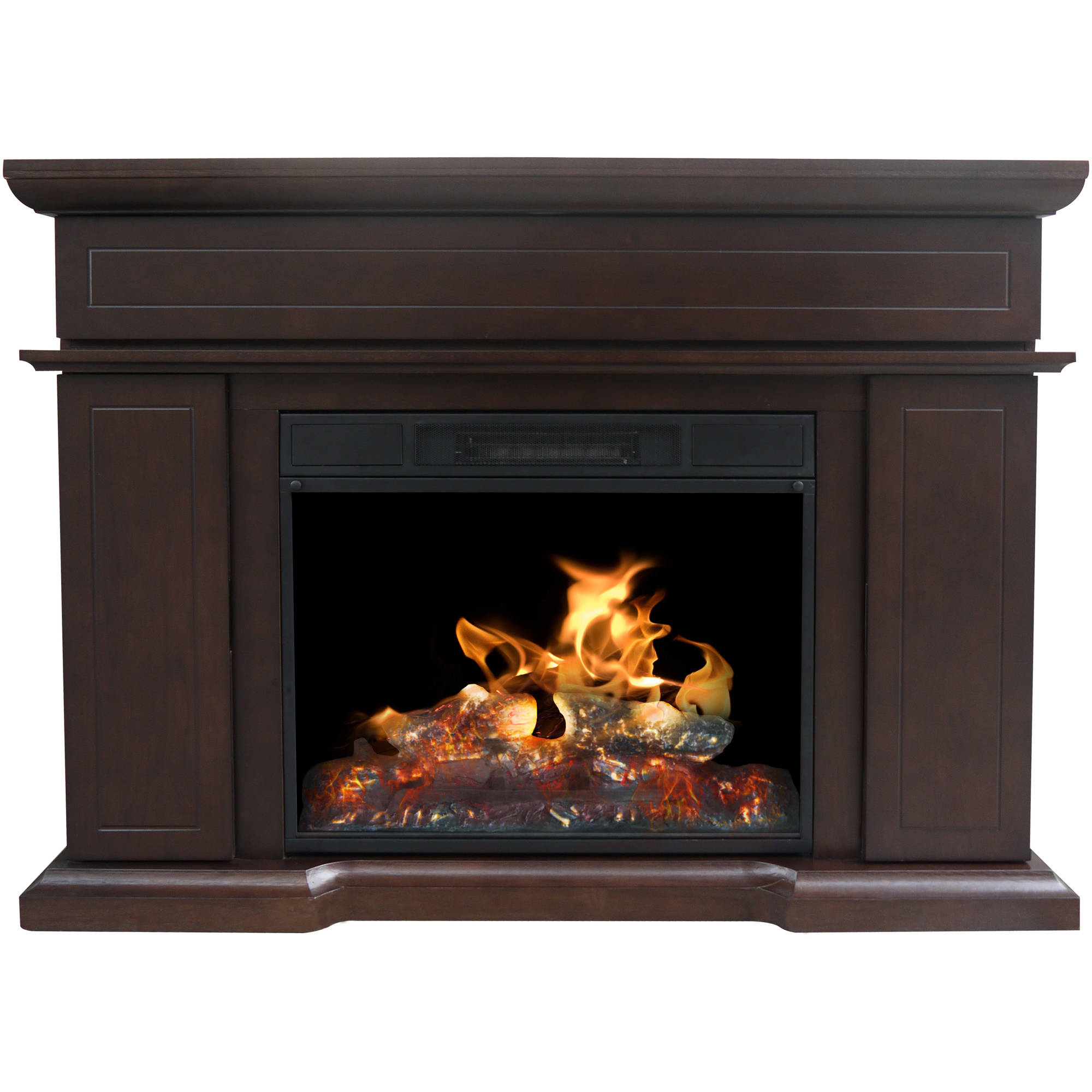 Décor Flame Yellowstone 46'' Media Fireplace, for TVs up to 55'', Dark Chocolate