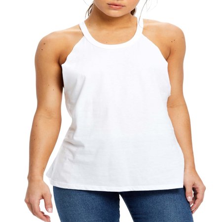 Juniors' High Neck Goddess Halter Tank