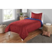 Red Twin Comforters Mainstays Seerer King Solid Reversible Mini Comforter Set 3 Piece