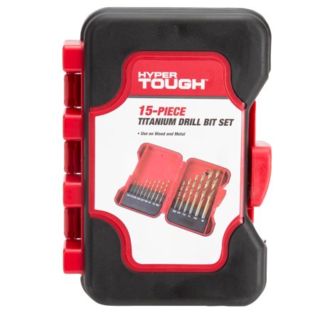 Hyper Tough 15 Piece Titanium Drill Bit Set (Best Impact Drill Bit Set)