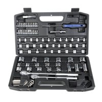 Hyper Tough Socket Set with Ratchet handle, 107 piece