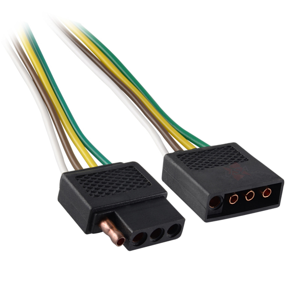 TruePower Trailer Connector Adapter 7-Way to 5-Way Pin Flat Blade Light Adapter