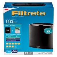 Filtrete by 3M Room Air Purifier, Console, 110 SQ Ft coverage, Black, HEPA-Type Allergen Filter Included