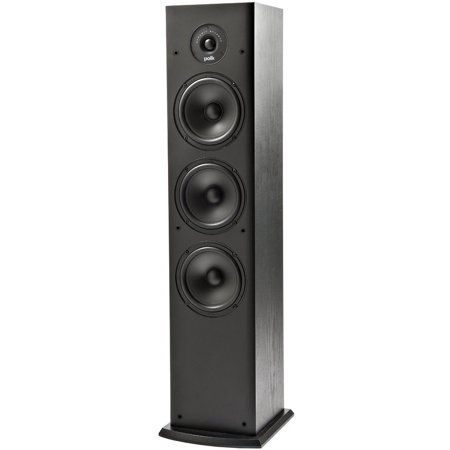 Compact Floor Standing Speakers - Polk Audio T50 Home Theater and Music Floor Standing Tower Speaker (Single, Black)