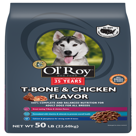 Ol' Roy T-Bone & Chicken Flavor Dry Dog Food, 50 lb ...