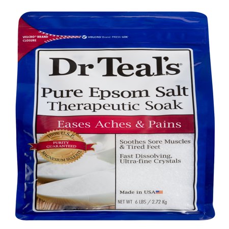 - Dr Teal's Pure Epsom Salt Therapeutic Soak, 6 lb