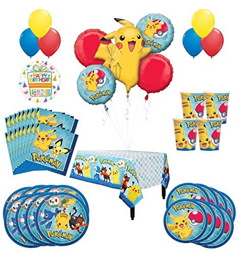 FAVORS POKEMON BIRTHDAY PARTY SUPPLIES TABLEWARE SET KIT LOT FOR 24 KIDS *NEW*