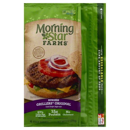 Morning Star Farms Grillers Original Veggie Burgers, 4ct, 9 oz ...