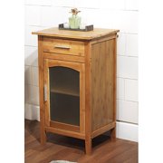 Linen Cabinets Bamboo Linen Floor Cabinet With Gl Door 23037nat